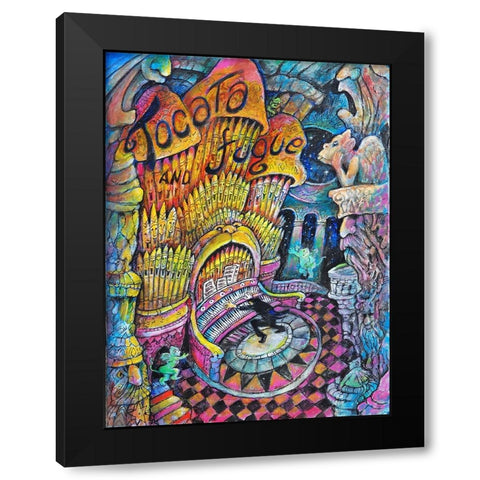 Tocatat and Fugue Black Modern Wood Framed Art Print with Double Matting by Bell, Bill