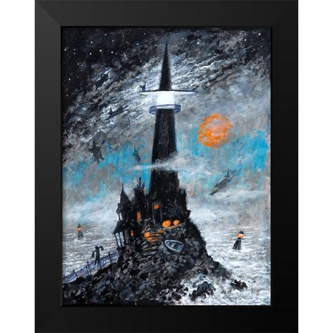Witches Light Black Modern Wood Framed Art Print by Bell, Bill