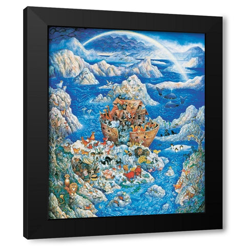 Blue Ark Black Modern Wood Framed Art Print with Double Matting by Bell, Bill