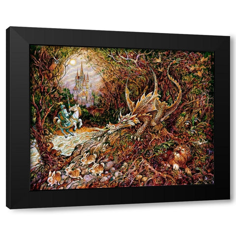 The Dragon Black Modern Wood Framed Art Print with Double Matting by Bell, Bill