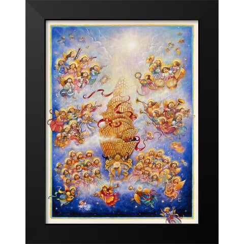 A Symphony Of Angels Black Modern Wood Framed Art Print by Bell, Bill
