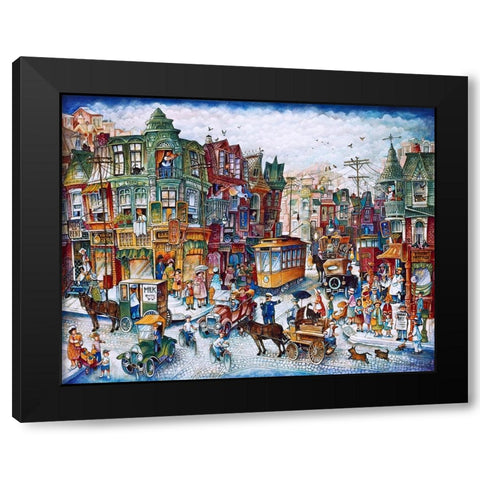 St. Lawrence Blvd (Montreal) Black Modern Wood Framed Art Print by Bell, Bill