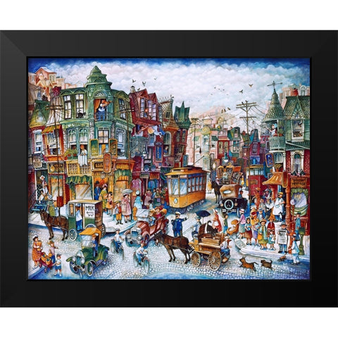 St. Lawrence Blvd (Montreal) Black Modern Wood Framed Art Print by Bell, Bill
