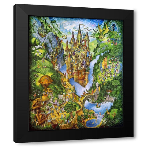 Castle Black Modern Wood Framed Art Print with Double Matting by Bell, Bill
