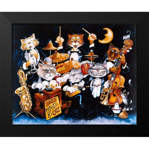 Jazz Sophisticats Black Modern Wood Framed Art Print by Bell, Bill
