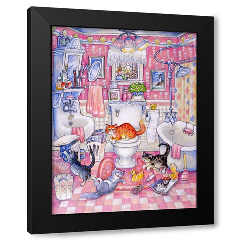 Pretty In Pink Black Modern Wood Framed Art Print with Double Matting by Bell, Bill