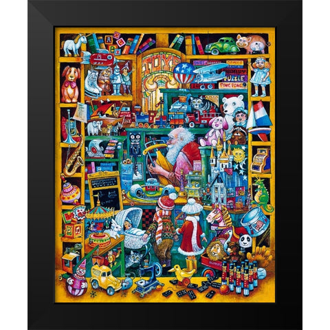 Toyman Black Modern Wood Framed Art Print by Bell, Bill