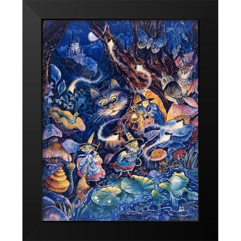 Three Witches  Black Modern Wood Framed Art Print by Bell, Bill