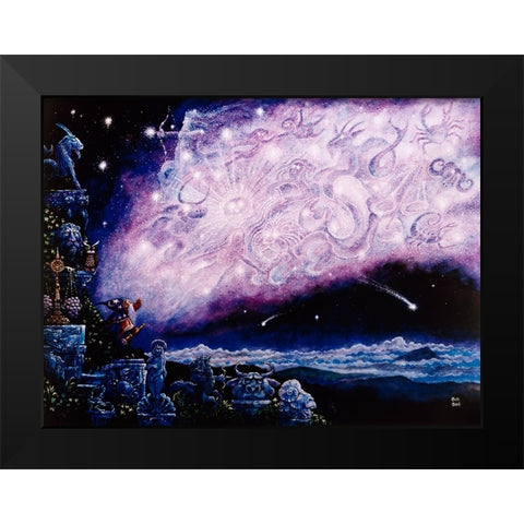 Starman  Black Modern Wood Framed Art Print by Bell, Bill