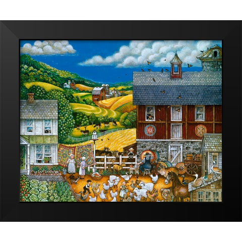 Pennsylvania Summer Black Modern Wood Framed Art Print by Bell, Bill