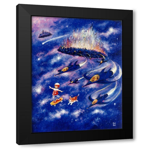 Spaceboard Black Modern Wood Framed Art Print by Bell, Bill