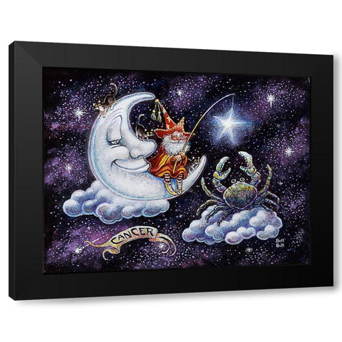 Cancer Black Modern Wood Framed Art Print by Bell, Bill