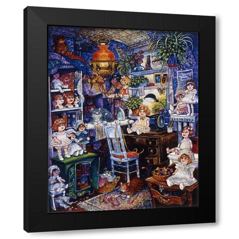 The Doll Room  Black Modern Wood Framed Art Print by Bell, Bill