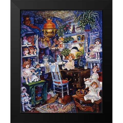 The Doll Room  Black Modern Wood Framed Art Print by Bell, Bill