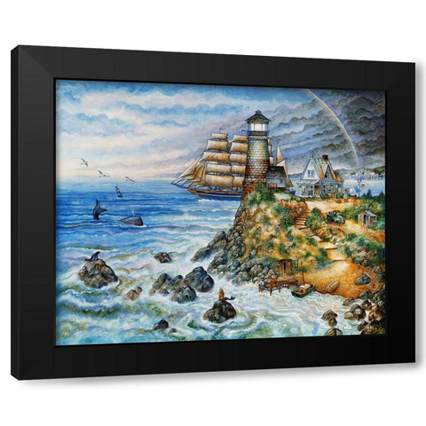 Morning Light Black Modern Wood Framed Art Print with Double Matting by Bell, Bill