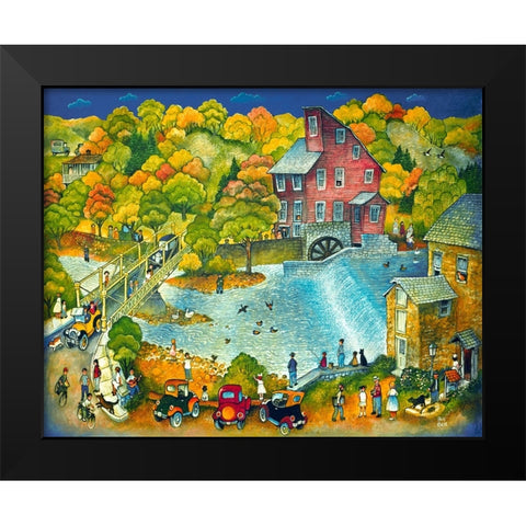 The Old Mill  Black Modern Wood Framed Art Print by Bell, Bill