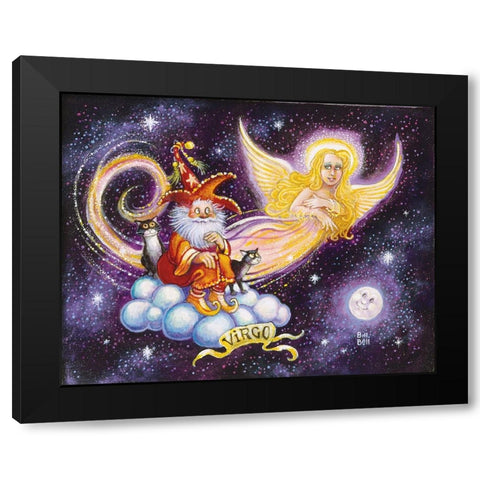 Virgo Black Modern Wood Framed Art Print with Double Matting by Bell, Bill
