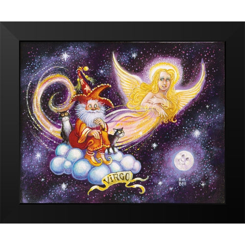 Virgo Black Modern Wood Framed Art Print by Bell, Bill