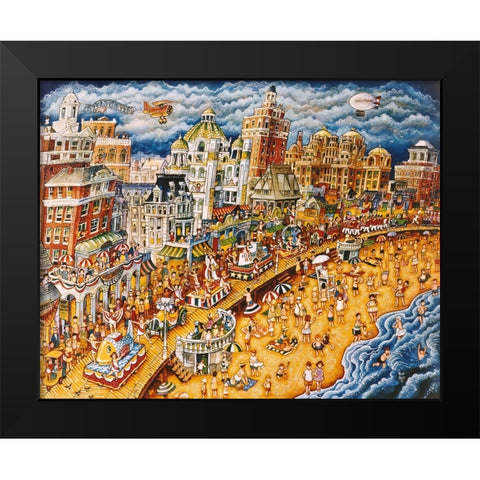 Miss America Parade Black Modern Wood Framed Art Print by Bell, Bill