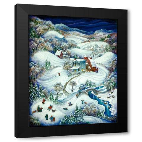 Robs House Black Modern Wood Framed Art Print by Bell, Bill