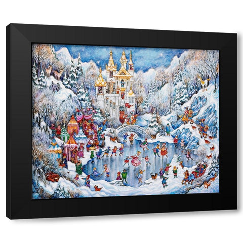 Camelot Winter Black Modern Wood Framed Art Print by Bell, Bill