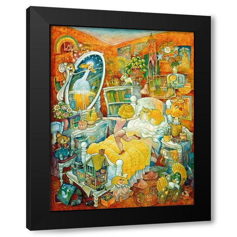 Ballerina Black Modern Wood Framed Art Print by Bell, Bill