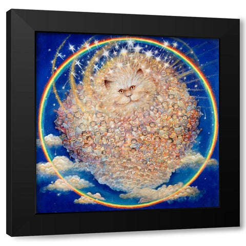 Cat Heaven 2 (Pc) Black Modern Wood Framed Art Print with Double Matting by Bell, Bill