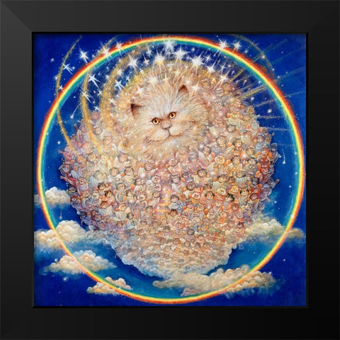 Cat Heaven 2 (Pc) Black Modern Wood Framed Art Print by Bell, Bill