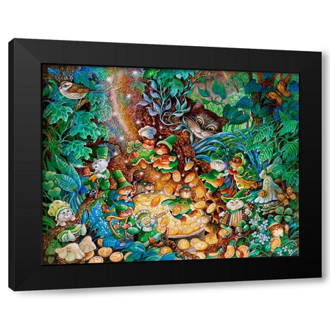 Cats Of Killarney Black Modern Wood Framed Art Print with Double Matting by Bell, Bill