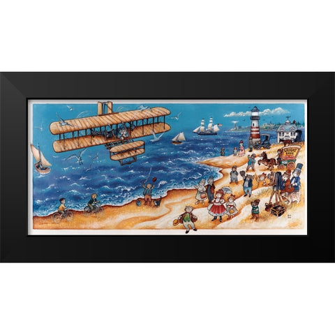 Wright Flight Black Modern Wood Framed Art Print by Bell, Bill