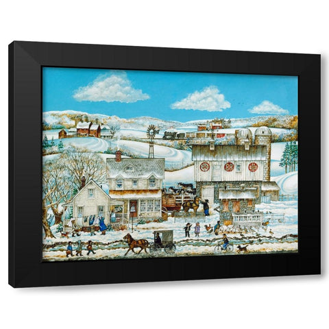 Cold And Clear Black Modern Wood Framed Art Print by Bell, Bill