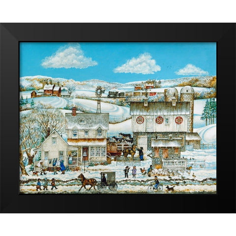 Cold And Clear Black Modern Wood Framed Art Print by Bell, Bill