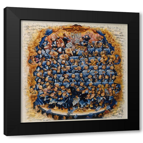 Notes To You Black Modern Wood Framed Art Print by Bell, Bill