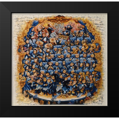 Notes To You Black Modern Wood Framed Art Print by Bell, Bill