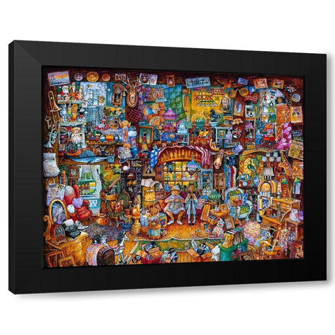 The Antiques Black Modern Wood Framed Art Print with Double Matting by Bell, Bill