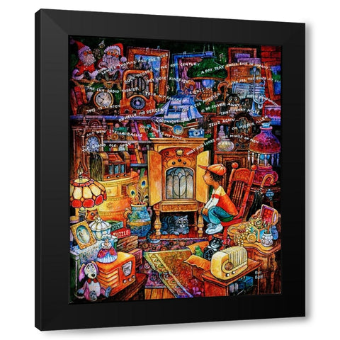 The Magic Box Black Modern Wood Framed Art Print by Bell, Bill