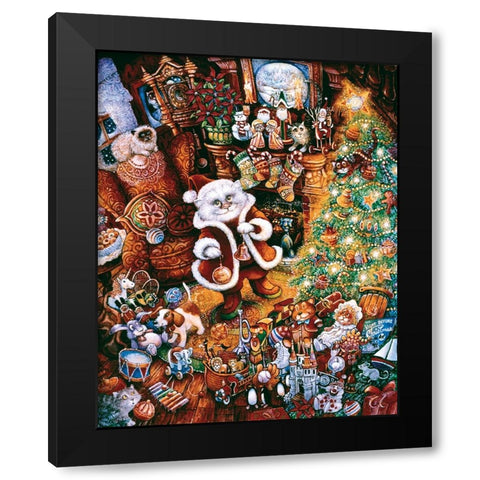 Twas The Night  Black Modern Wood Framed Art Print by Bell, Bill