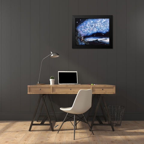 Stargazer Black Modern Wood Framed Art Print by Bell, Bill