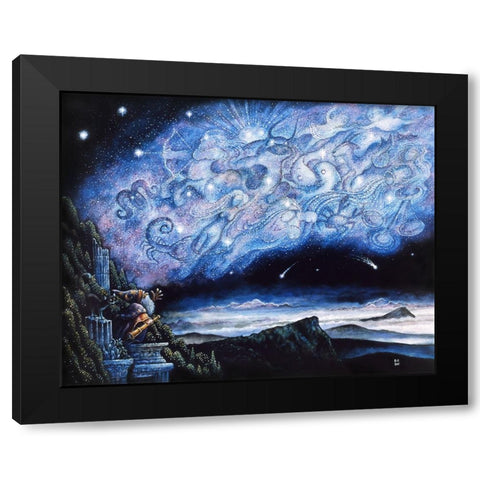 Stargazer Black Modern Wood Framed Art Print by Bell, Bill