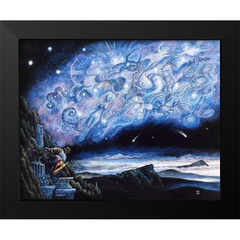 Stargazer Black Modern Wood Framed Art Print by Bell, Bill