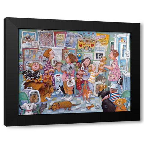 Tender Loving Vet Black Modern Wood Framed Art Print by Bell, Bill