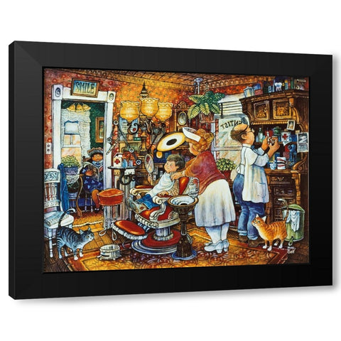 The Dentist Black Modern Wood Framed Art Print with Double Matting by Bell, Bill