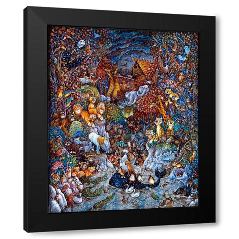 The Last Unicorn  Black Modern Wood Framed Art Print with Double Matting by Bell, Bill