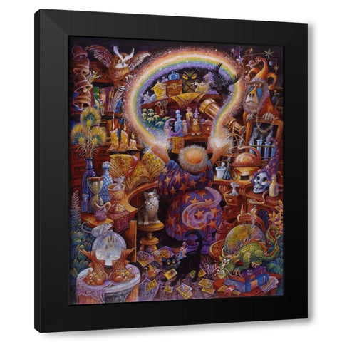 The Rainbow Wizard (Revised) Black Modern Wood Framed Art Print with Double Matting by Bell, Bill