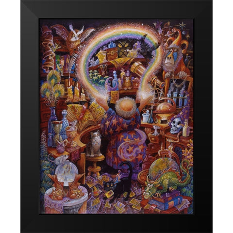 The Rainbow Wizard (Revised) Black Modern Wood Framed Art Print by Bell, Bill