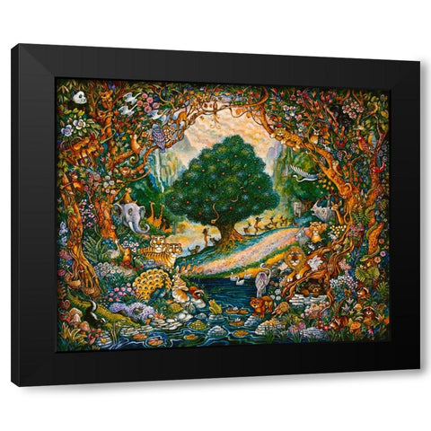 Paradise Black Modern Wood Framed Art Print with Double Matting by Bell, Bill