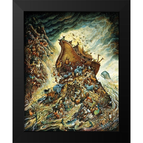 The Flood Black Modern Wood Framed Art Print by Bell, Bill