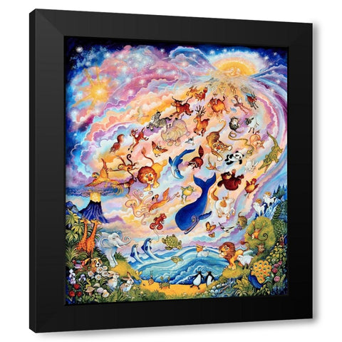 In The Beginning 2  Black Modern Wood Framed Art Print with Double Matting by Bell, Bill