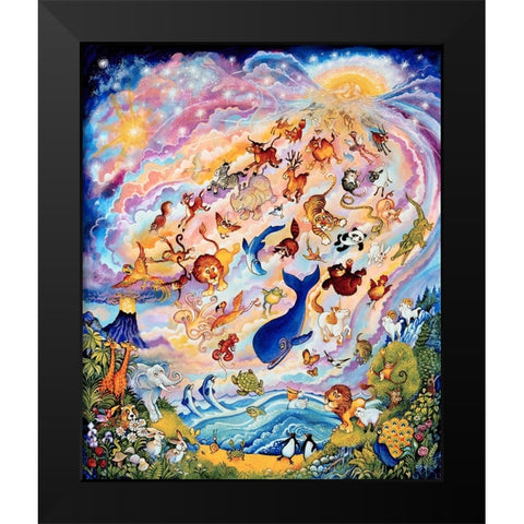 In The Beginning 2  Black Modern Wood Framed Art Print by Bell, Bill