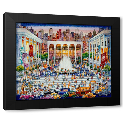 Lincoln Center Black Modern Wood Framed Art Print by Bell, Bill